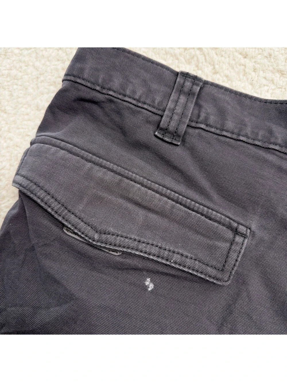 Carhartt Relaxed Fit Cargo Shorts Mens 40 Gray Canvas Work Utility Hammer Loop